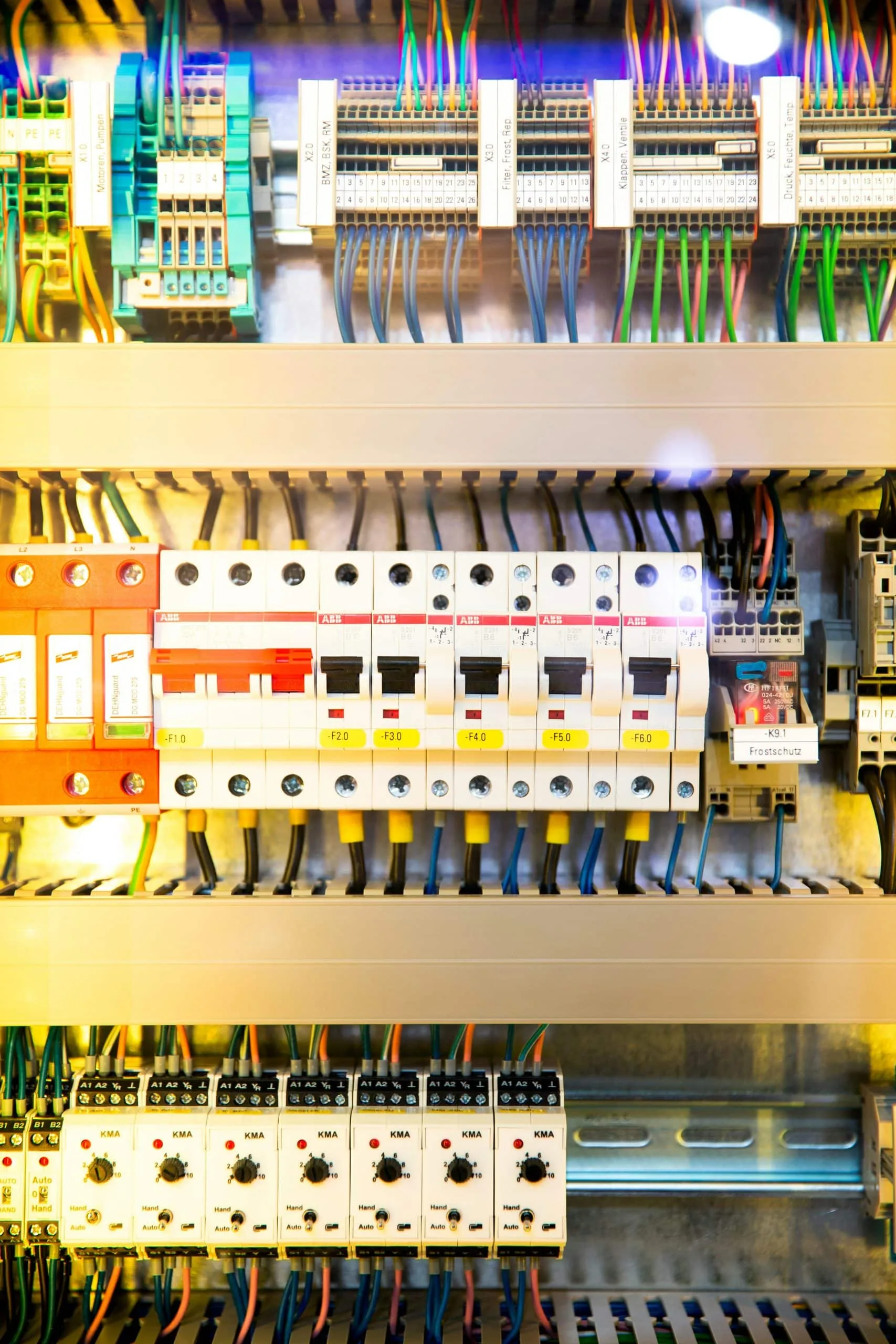 Elektriker Hamburg: Sicherungsautomaten in einem Zählerschrank